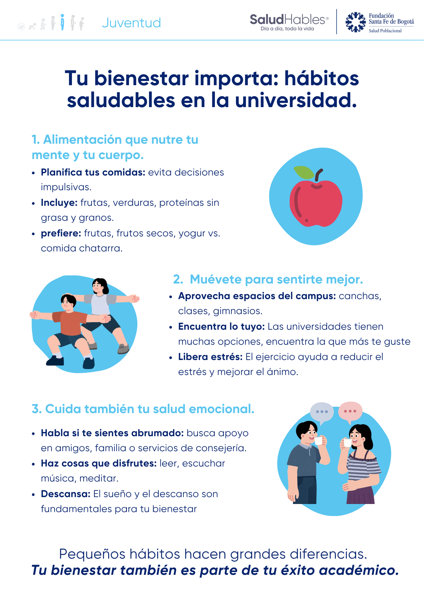 vida universitaria saludable