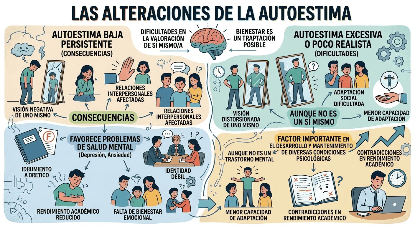 Alteraciones de la autoestima en jóvenes