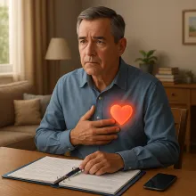 Hombre con enfermedad cardiovascular