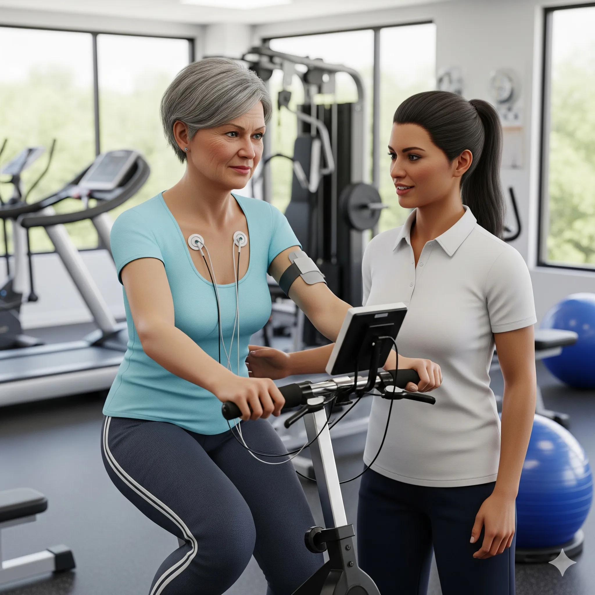 persona haciendo rehabilitación cardiovascular