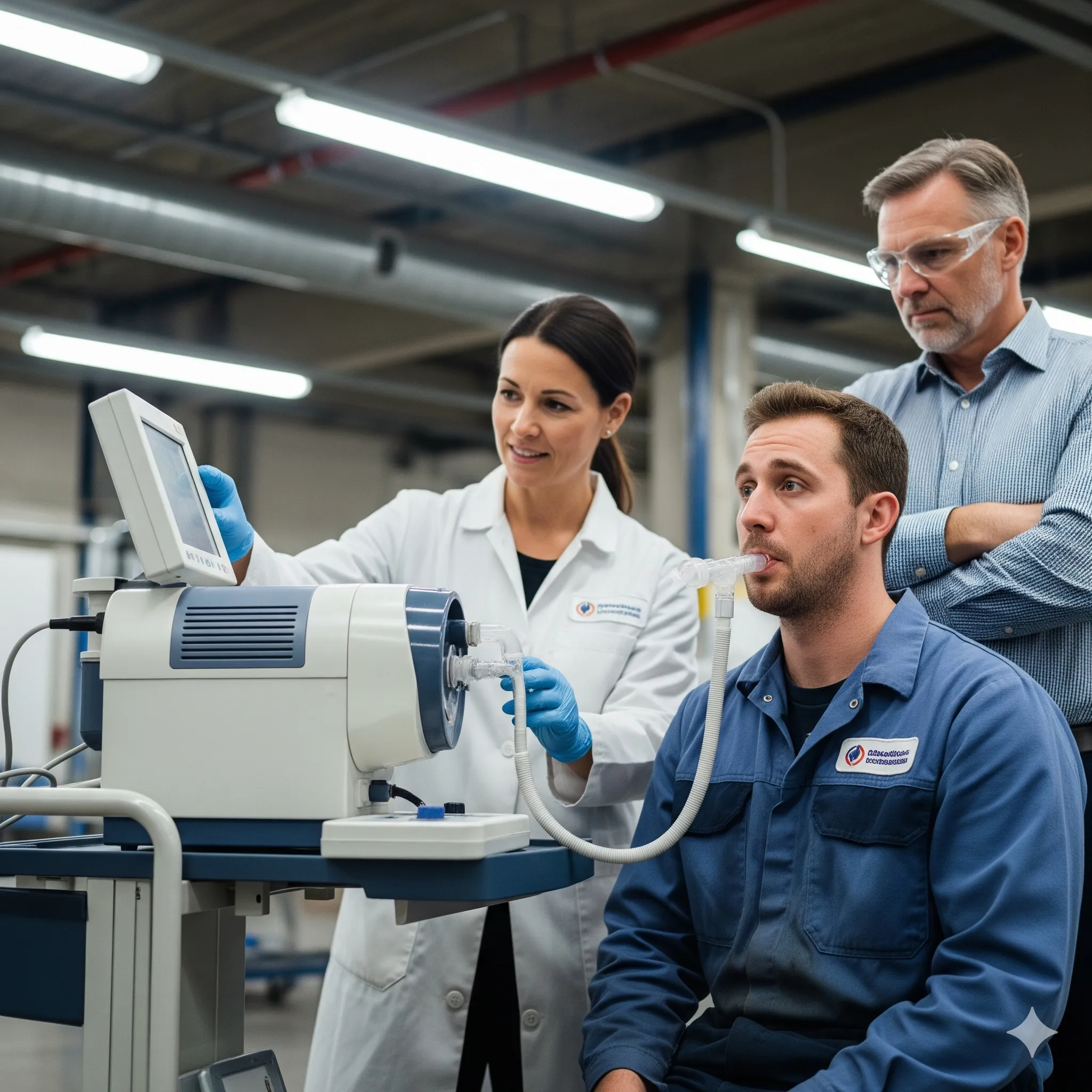 Examen respiratorio en el trabajo